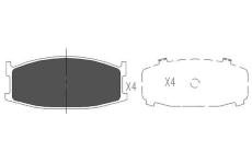 Sada brzdových destiček, kotoučová brzda KAVO PARTS KBP-4548