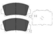 Sada brzdových platničiek kotúčovej brzdy KAVO PARTS KBP-4552