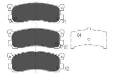 Sada brzdových platničiek kotúčovej brzdy KAVO PARTS KBP-4556