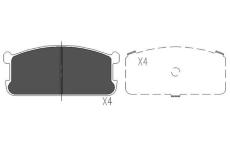 Sada brzdových destiček, kotoučová brzda KAVO PARTS KBP-5521