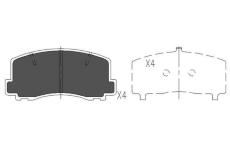 Sada brzdových destiček, kotoučová brzda KAVO PARTS KBP-5522