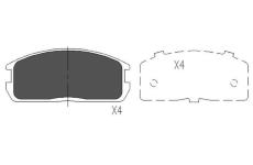 Sada brzdových destiček, kotoučová brzda KAVO PARTS KBP-5524