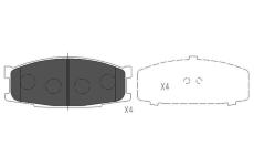 Sada brzdových platničiek kotúčovej brzdy KAVO PARTS KBP-5527