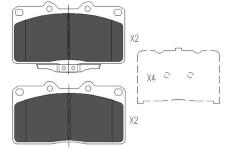Sada brzdových destiček, kotoučová brzda KAVO PARTS KBP-5529