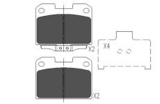 Sada brzdových destiček, kotoučová brzda KAVO PARTS KBP-5531