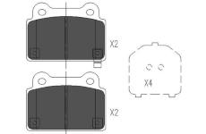 Sada brzdových destiček, kotoučová brzda KAVO PARTS KBP-5542
