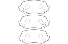 Sada brzdových destiček, kotoučová brzda KAVO PARTS KBP-5556