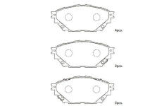 Sada brzdových platničiek kotúčovej brzdy KAVO PARTS KBP-5558