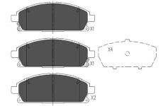 Sada brzdových destiček, kotoučová brzda KAVO PARTS KBP-6515