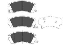 Sada brzdových destiček, kotoučová brzda KAVO PARTS KBP-6532