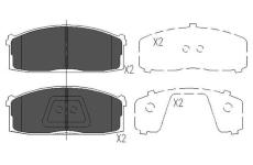 Sada brzdových destiček, kotoučová brzda KAVO PARTS KBP-6533