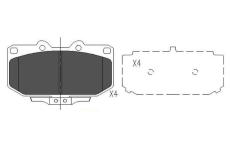 Sada brzdových destiček, kotoučová brzda KAVO PARTS KBP-6536