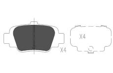 Sada brzdových destiček, kotoučová brzda KAVO PARTS KBP-6547