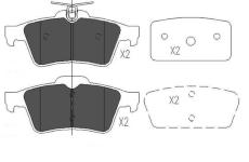 Sada brzdových destiček, kotoučová brzda KAVO PARTS KBP-6554