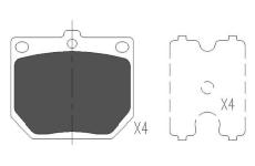 Sada brzdových destiček, kotoučová brzda KAVO PARTS KBP-6569