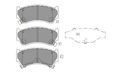 Sada brzdových destiček, kotoučová brzda KAVO PARTS KBP-6605