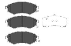 Sada brzdových destiček, kotoučová brzda KAVO PARTS KBP-7504