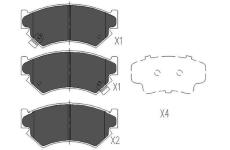 Sada brzdových platničiek kotúčovej brzdy KAVO PARTS KBP-8011