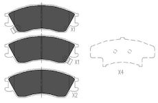 Sada brzdových destiček, kotoučová brzda KAVO PARTS KBP-8012