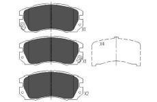 Sada brzdových destiček, kotoučová brzda KAVO PARTS KBP-8013