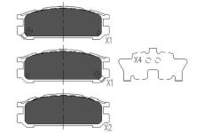 Sada brzdových destiček, kotoučová brzda KAVO PARTS KBP-8016