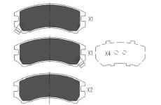 Sada brzdových platničiek kotúčovej brzdy KAVO PARTS KBP-8513