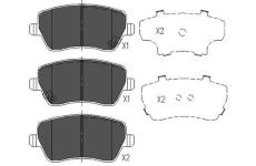 Sada brzdových platničiek kotúčovej brzdy KAVO PARTS KBP-8522
