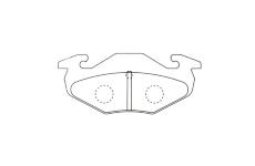 Sada brzdových platničiek kotúčovej brzdy KAVO PARTS KBP-8531