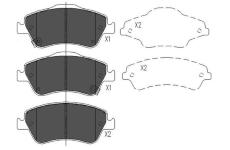 Sada brzdových destiček, kotoučová brzda KAVO PARTS KBP-9027