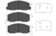 Sada brzdových platničiek kotúčovej brzdy KAVO PARTS KBP-9033