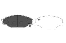 Sada brzdových destiček, kotoučová brzda KAVO PARTS KBP-9039