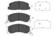 Sada brzdových destiček, kotoučová brzda KAVO PARTS KBP-9040