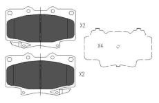 Sada brzdových destiček, kotoučová brzda KAVO PARTS KBP-9043