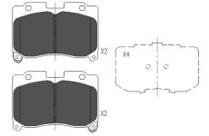 Sada brzdových platničiek kotúčovej brzdy KAVO PARTS KBP-9045