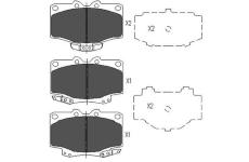 Sada brzdových destiček, kotoučová brzda KAVO PARTS KBP-9048