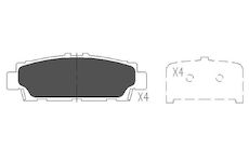 Sada brzdových destiček, kotoučová brzda KAVO PARTS KBP-9060