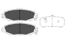 Sada brzdových platničiek kotúčovej brzdy KAVO PARTS KBP-9064