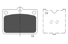 Sada brzdových destiček, kotoučová brzda KAVO PARTS KBP-9079