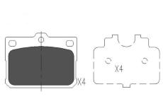 Sada brzdových platničiek kotúčovej brzdy KAVO PARTS KBP-9081