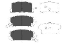 Sada brzdových destiček, kotoučová brzda KAVO PARTS KBP-9082