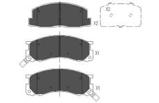 Sada brzdových destiček, kotoučová brzda KAVO PARTS KBP-9100