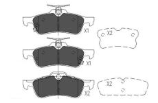 Sada brzdových platničiek kotúčovej brzdy KAVO PARTS KBP-9106