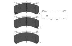 Sada brzdových destiček, kotoučová brzda KAVO PARTS KBP-9113