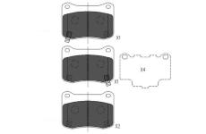 Sada brzdových destiček, kotoučová brzda KAVO PARTS KBP-9114