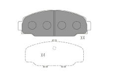 Sada brzdových destiček, kotoučová brzda KAVO PARTS KBP-9131