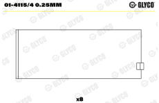 ojnicni lozisko GLYCO 01-4115/4 0.25mm