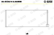 ojnicni lozisko GLYCO 01-4138/4 0.50mm