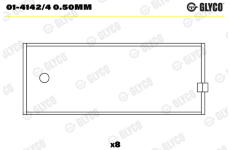 ojnicni lozisko GLYCO 01-4142/4 0.50mm