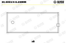 ojnicni lozisko GLYCO 01-4153/4 0.25mm