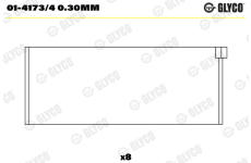 Ojničné lożisko GLYCO 01-4173/4 0.30mm